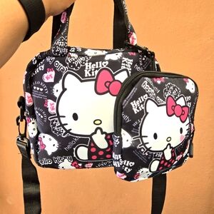 🍒🍒 Hello Kitty Black and Pink Mini Bag Set